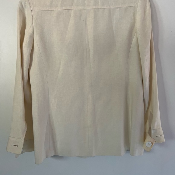 TALBOTS WOMEN IRISH LINEN CREAM JACKET - Picture 16 of 16